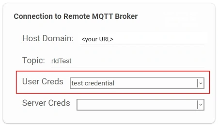 Select credentials