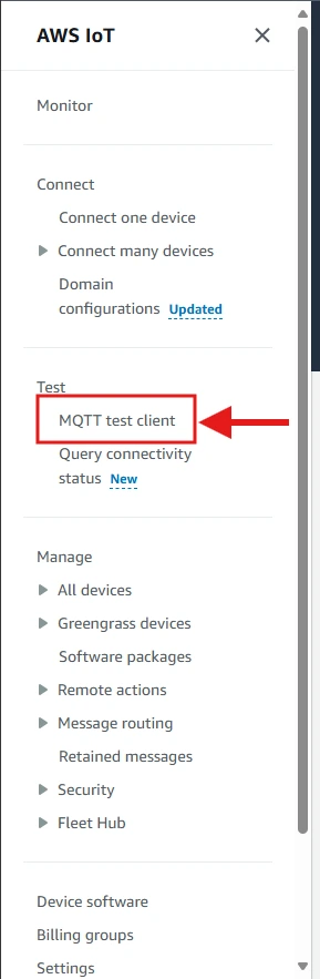 AWS test client