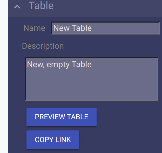 Table Option